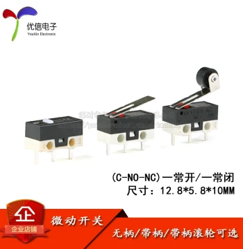 Micro Switch 12.8*5.8*10 Travel Limit Switch, Handleless/With Handle/Roller, Push Button Switch