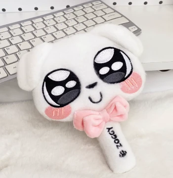 Waigua Production This Dog Plush Handheld Mirror Small Mirror Dog Emoji Cute Portable Makeup Mirror