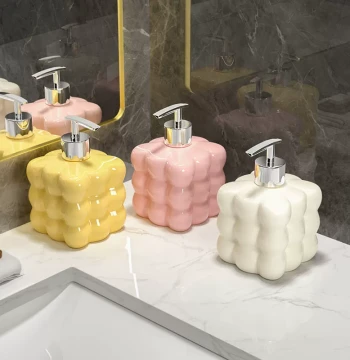 Nordic Luxury Dispenser Bottles for Body Wash, Shampoo, and Hand Soap, Empty Bottles for Bathroom Home Decor