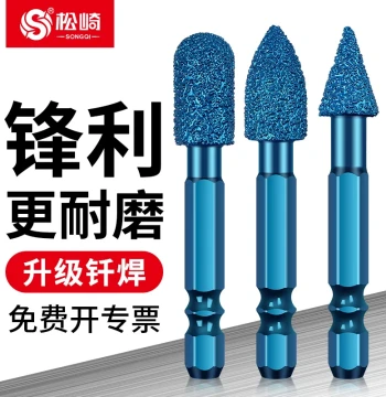 Hex Shank Brazed Grinding Burrs for Metal, Stone, and Wood Carving; Stainless Steel Deburring and Trimming Diamond Files