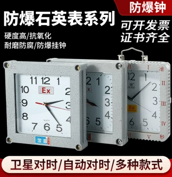 Explosion-Proof Quartz Wall Clock, Electronic Clock, Explosion-Proof Corrosion-Resistant Waterproof Satellite Time Sync Clock for Petroleum and Mining