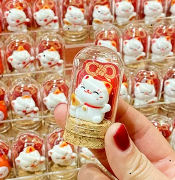 Lucky Lucky Cat Car Desktop Mini Small Figurine Cute Little Kitten Cartoon Decoration Set Gift Giving