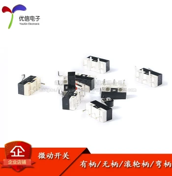 Small Micro Switch Leverless With Lever Three-Pin 1A125V Travel Limit Switch Contact Push Button Switch
