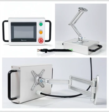 Wall-Mounted Telescopic Monitor Aluminum Alloy Folding Mobile Touch Screen Mounting Box HMI Horizontal Installation Bracket