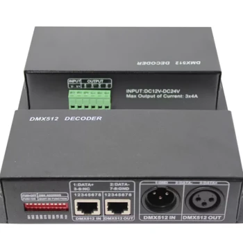 LED Strip Light RGB/RGBW DMX512 Decoder Stage Lighting Controller 3/4/5 Channel DECODER