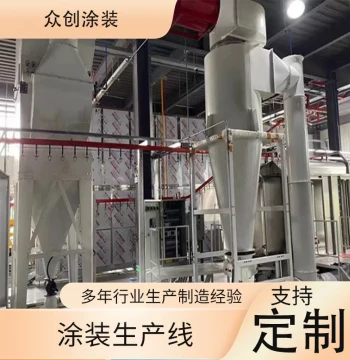Electrostatic Spraying Assembly Line Explosion-Proof Large Cyclone Powder Booth Sandwich PP Board Large Cyclone Powder Spraying Room