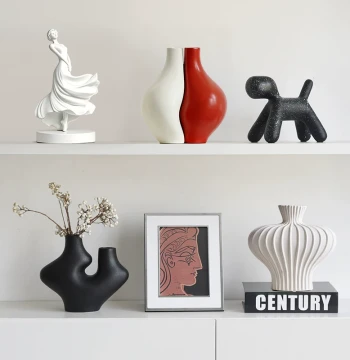 Italian Minimalist Art Ornament Premium Light French Style Living Room TV Cabinet Soft Furnishing Display Showroom Decoration