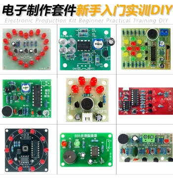 Electronics DIY Kit for Beginners – Practical Training, Soldering Practice, Circuit Board Assembly, Educational Component Set
