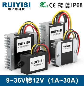 RUIYISI 12V to 12V Car Battery Stabilizer DC Power Supply 9-36V to 12V Conversion Module 1A-100A