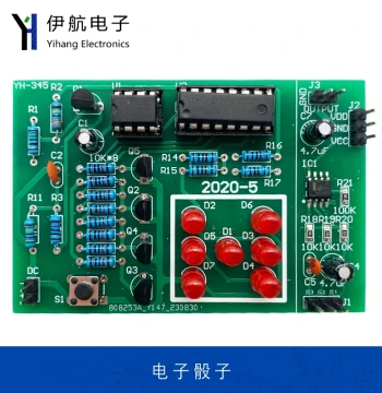 LED Electronic Dice and Test Waveform Circuit 2020-05 Secondary Vocational Electronic Skills Exam Kit YH-345