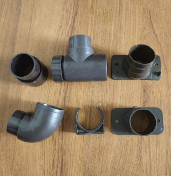 Plastic Awning Accessories 40mm Elbow Downspout Connector Straight Coupling Pipe Clamp Coffee