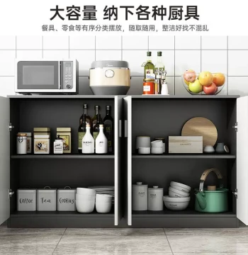 Simple Floor-Standing Sideboard Storage Cabinet for Kitchen and Dining Room, Modern Minimalist Wall-Mounted Design