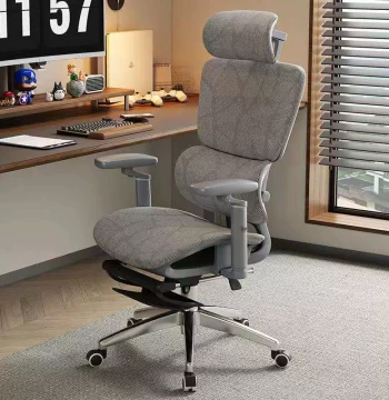 Ergonomic Chair with Lumbar Support, Comfortable Computer Chair for Home Long Sitting, Gaming Chair with Recline Function for Men, Office Seat
