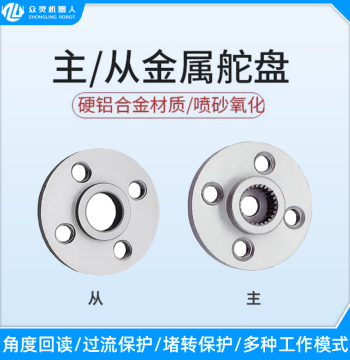 Universal 25T Metal Servo Horns, Single and Dual Shaft Servo Brackets, Accessories for Robots, Robotic Arms, and Tracked Vehicles