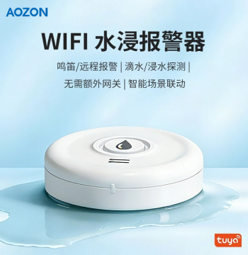 WiFi Tuya Water Immersion Alarm Flood Leak Sensor Drip Detector Alarm Smart Remote Control