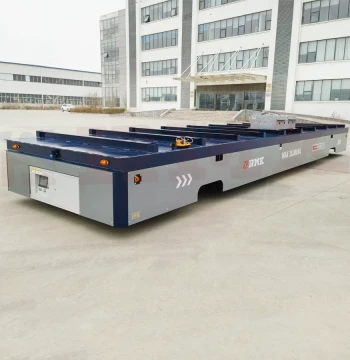 85-Ton Trackless Battery-Powered Flat Cart 360-Degree Rotating Transport Vehicle Cargo Steering Wheel Electric Flat Car