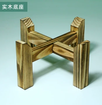 Traditional Method Fish Tank Base Solid Wood Ecological Water Vat Stand Wine Jar Rack Cross Elevated Wooden Frame Bottom Support Storage Shelf Basin