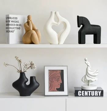 Italian Minimalist Home Soft Decoration Ornaments Artistic Design Niche Model Room Living Room Shelf Display Props