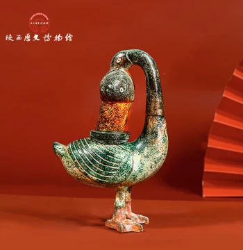 Shaanxi History Museum Painted Goose-Fish Bronze Lamp Refrigerator Magnet Magnetic Sticker Xi'an Cultural Creative Souvenir Gift
