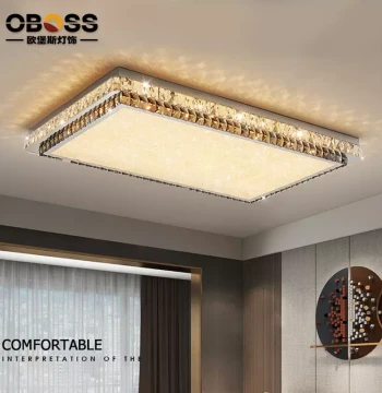 Full-Spectrum Ceiling Light for Living Room, 2024 New Modern Minimalist Grand Master Bedroom Light, Luxury Crystal Chandelier