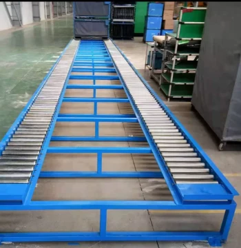 Professionally Designed Flow Roller Conveyor Tracks for Warehousing: FIFO Side-Line Slides for EU Boxes and Workshop Material Racks