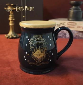 Harry Potter Official Merchandise Marauder's Map Heat-Sensitive Color-Changing Mug Ceramic Cup for Daily Use
