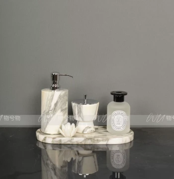 WU WUXIWU New Chinese Modern Showroom Sales Office Bathroom Set Tray Aromatherapy Decor Horsehair Tissue Box