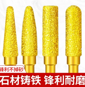 Diamond Grinding Head Wheel for Grinding Deburring Polishing Rotary File Drill Bit Alloy Stone Brazed Milling Cutter Tungsten Steel
