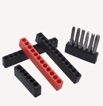 Pneumatic Bit Storage Strip Soft Rubber Holder 6.35mm Bits 4-5-6-8-10-11-12 Hole Organizer Card Seat
