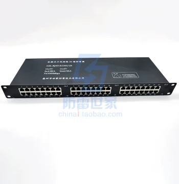 Rack-Mount Gigabit Network 24-Channel Lightning Arrester LSL-RJ45-E1000/24 Surge Protector - Price Negotiable