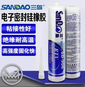 Sando SD906 High-Temperature Silicone Rubber RTV Glue - Soft Electronic Fixing Adhesive in Black, White, or Transparent Insulation (300ml)