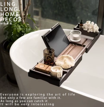 Model Room Villa Showroom Bathroom Bathtub Rack Decorative Ornaments: Cups, Candles, Books, Wine, Soap, Glasses, Aromatherapy, and Soft Furnishing Accessories