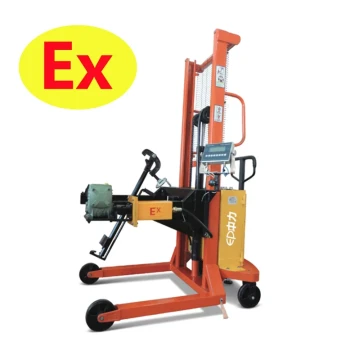 Fully Explosion-Proof Oil Drum Tipper PDS500-15CE-EX, Stacker Truck 500kg Explosion-Proof Oil Drum Flip Cart