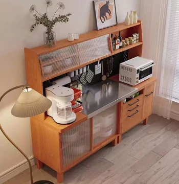 Copenhagen Cabinet Sideboard Water Storage Cabinet Solid Wood Japanese Style Integrated Wall-Mounted Living Room Northern Tea Cabinet Wine Cabinet HR-098 American Style