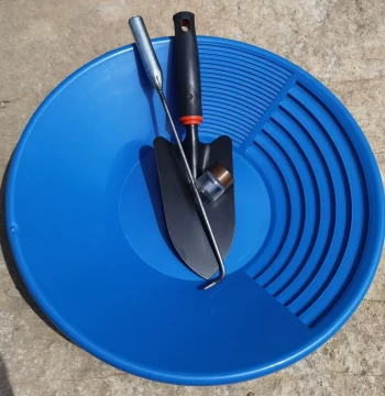 Manual Gold Panning Pan, Thickened Large Size 38cm, Gold Washing Tool for Placer Gold, Gold Panning Disc, Shaking Gold Pan, Gold Sand Sieve