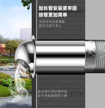 304 Stainless Steel Wind Cap Extended Exterior Wall Air Outlet Range Hood Exhaust Pipe Windproof Cover Outdoor Wall-Penetrating Exhaust