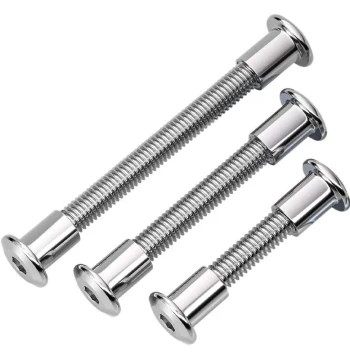 304 Stainless Steel Countersunk Hex Socket Split Rivet Docking Lock Screw Nut Clamp Plate Furniture Combination Set