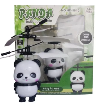 TikTok Same Style Panda Induction Flying Toy Glowing Levitation Remote Control Aircraft Gesture Smart Flying Aircraft