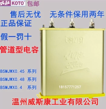Wenzhou Weikang Industrial Power Capacitor BSMJWX0.45/0.4-30 25 20 15 Type 3