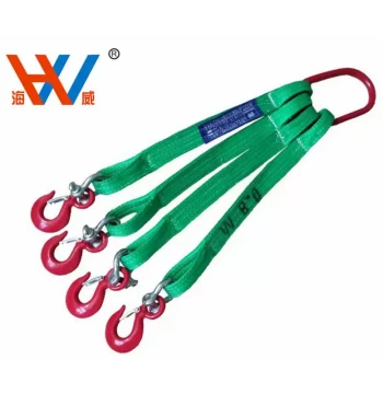 Lifting Slings: Colored Polyester 2-Leg & 4-Leg Combination Slings for Hoisting Ropes