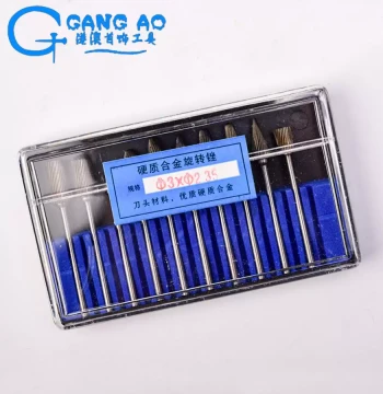 Tungsten Carbide Grinding Head Tungsten Steel Rotary Burr Spiral File Tungsten Steel Polishing Head Gold Jewelry Making Tools