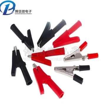 Pure Copper Insulated Alligator Clips with Sleeves: High-Current High-Voltage Test Lead Clips, Jaw Opening 10/20mm