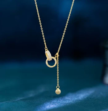 [70% Off Zone] Outlet Clearance Tassel Double-Ring Necklace outlets Women's Jewelry | Metal Structural Parts