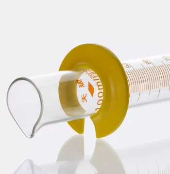 Glass Graduated Cylinder Anti-Collision Protection Ring 10ml/50/100/250/500ml Graduated Straight Measuring Cup Buffer Drop-Resistant