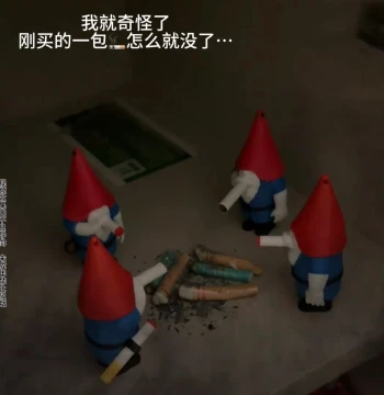 3D Printed Smoking Gnome Little Old Man Thief Gnome Keychain Cartoon Cute Bag Charm Gift for Friends