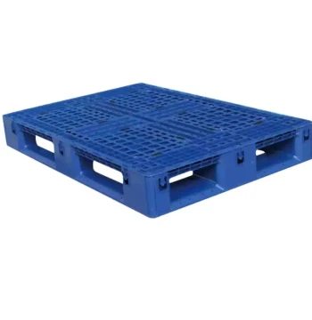 Grid Plastic Pallet Turnover Board for Warehouse Logistics, Moisture-Proof Floor Pallet with Character Base