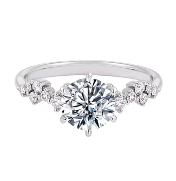IGI Lab-Grown Diamond pt950 Platinum Classic Star Dream Ring Style 1 Carat Diamond Ring Gift for Girlfriend Wedding