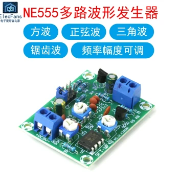 (Loose Parts) NE555 Multi-Waveform Generator Kit: Triangle, Sawtooth, Sine, and Square Wave Signal Board for Electronics Projects