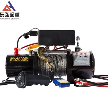 Donghong Automotive Electric Winch 12V 24V Vehicle-Mounted Small Hoist Winch Motor Off-Road Self-Recovery Electric Winch