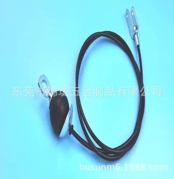 Fish Eye Terminal Steel Wire Rope Riveting, Sports Equipment Black Rubber-Coated Steel Wire Rope Terminal, Steel Wire Rope Connector